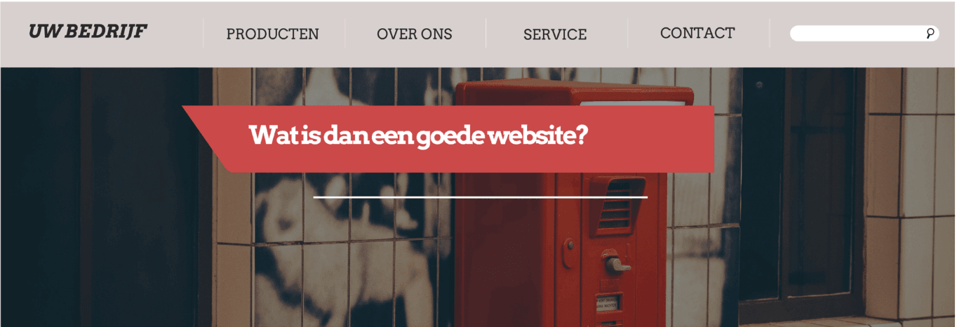 een goede website